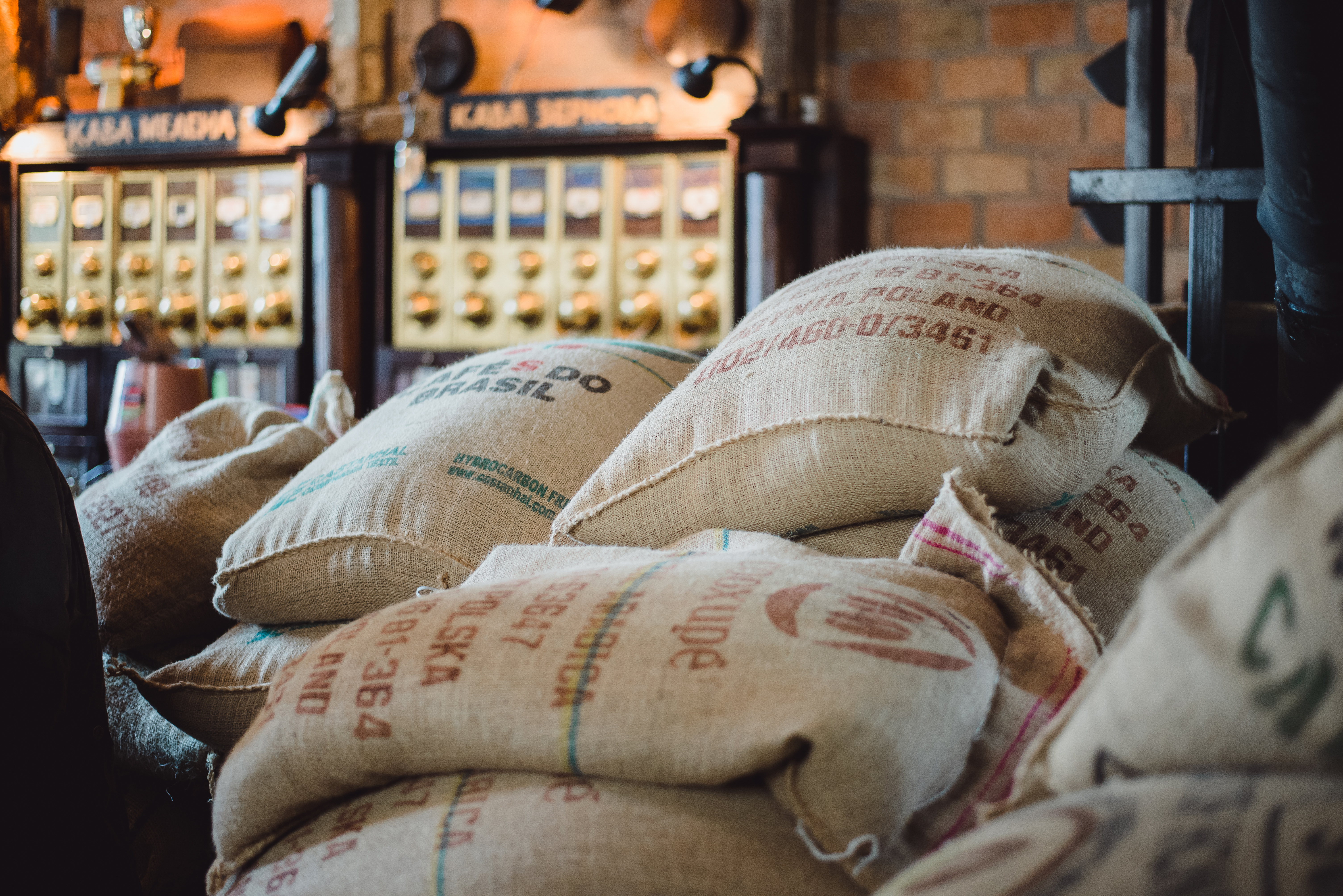 Coffee cafe fabric